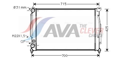 Kühler, Motorkühlung AVA QUALITY COOLING AI2108