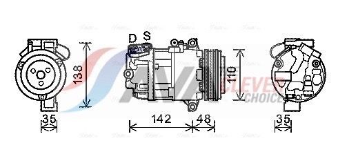 Kompressor, Klimaanlage AVA QUALITY COOLING BWAK390