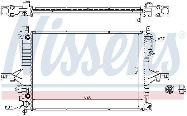 Kühler, Motorkühlung NISSENS 65552A