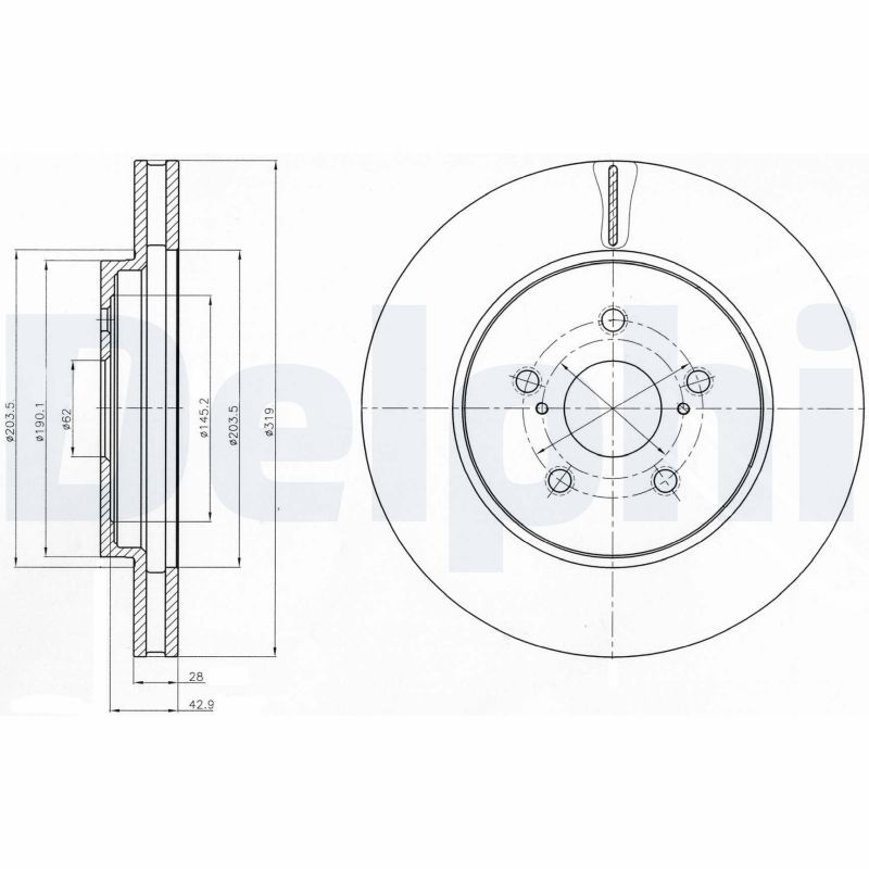 Bremsscheibe DELPHI BG4253