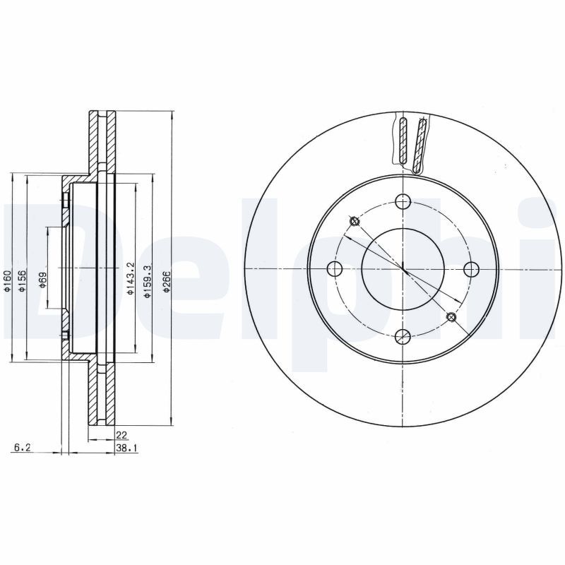 Bremsscheibe DELPHI BG4537C