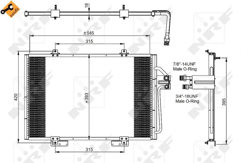 Kondensator, Klimaanlage NRF 35815