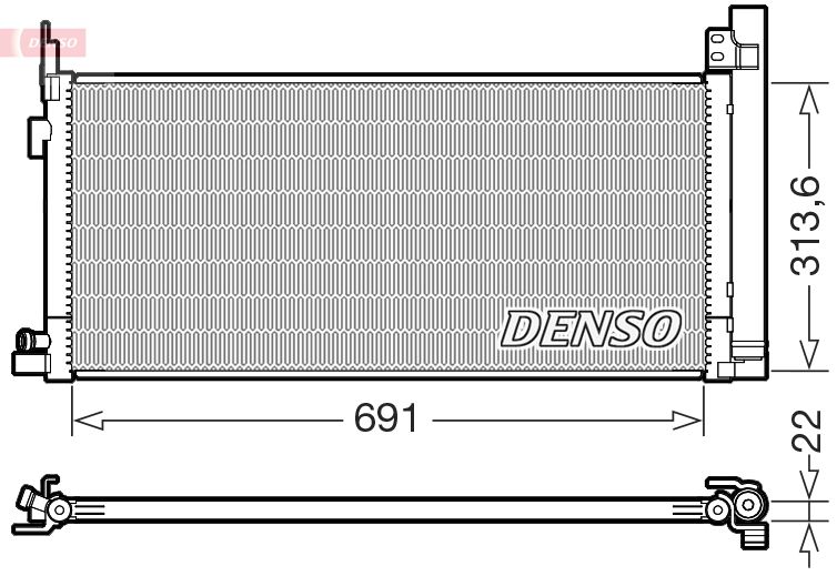 Klimakondensator Klimakühler Denso DCN50124