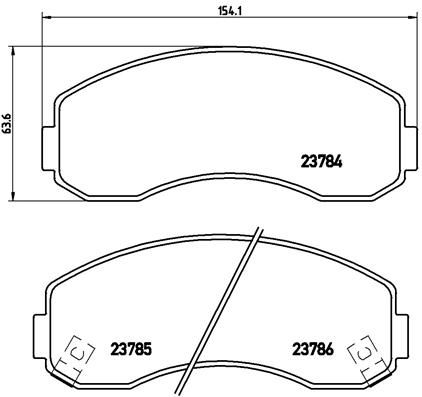 Bremsbelagsatz, Scheibenbremse BREMBO P 99 003