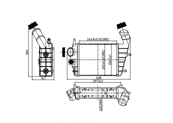 Ladeluftkühler HART 604 101