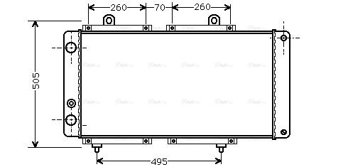 Kühler, Motorkühlung AVA QUALITY COOLING pe2033