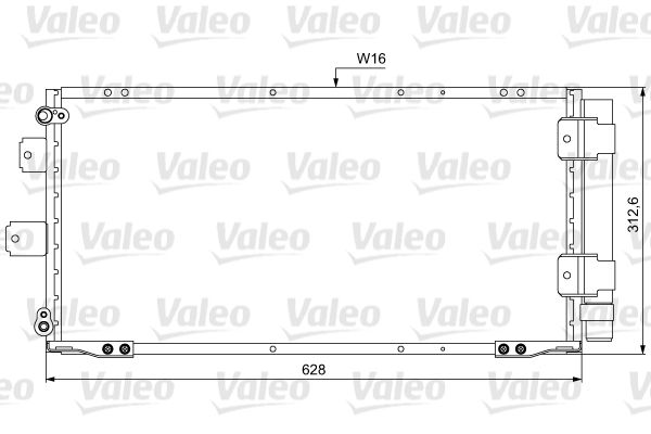 Kondensator, Klimaanlage VALEO 814037
