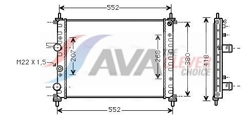 Kühler, Motorkühlung AVA QUALITY COOLING FTA2182