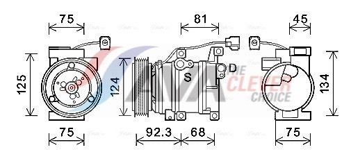 Kompressor, Klimaanlage AVA QUALITY COOLING MZAK219
