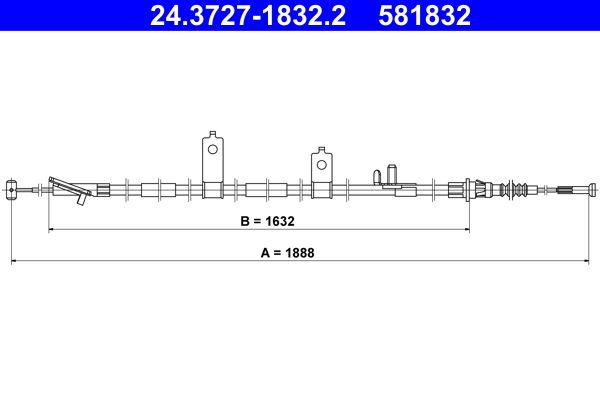 Seilzug, Feststellbremse ATE 24.3727-1832.2