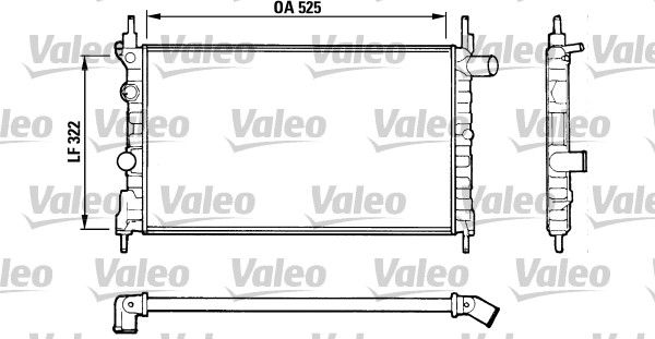 Kühler, Motorkühlung VALEO 883881