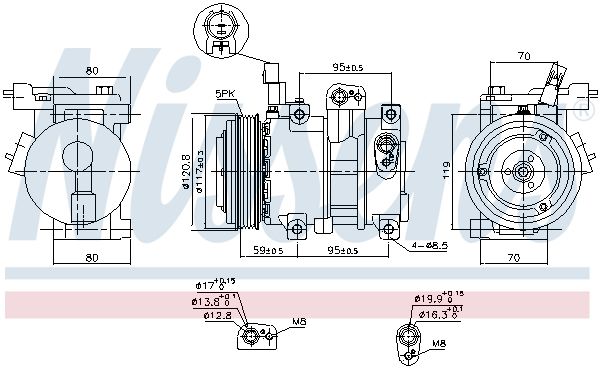 Kompressor, Klimaanlage NISSENS 890683