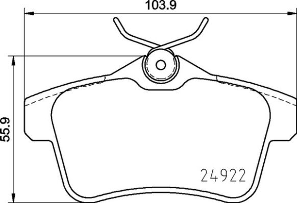 Bremsbelagsatz, Scheibenbremse BREMBO P 06 102