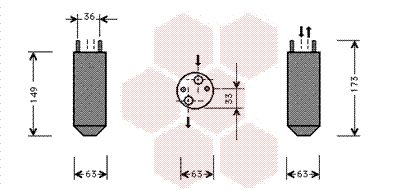 Trockner, Klimaanlage VAN WEZEL 8100D022
