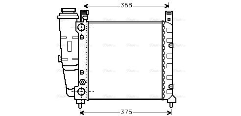 Kühler, Motorkühlung AVA QUALITY COOLING ft2038