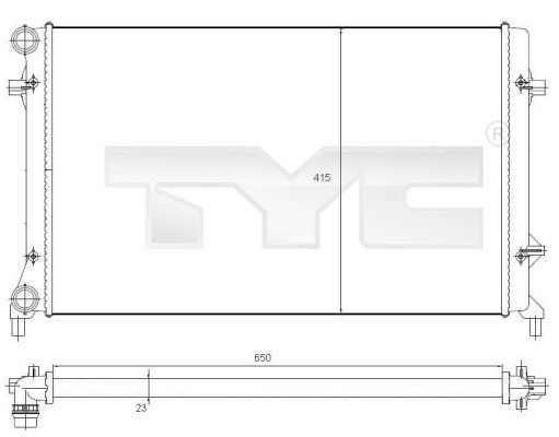 Kühler, Motorkühlung TYC 702-0025