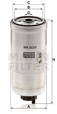 Bränslefilter MANN-FILTER WK 853/8