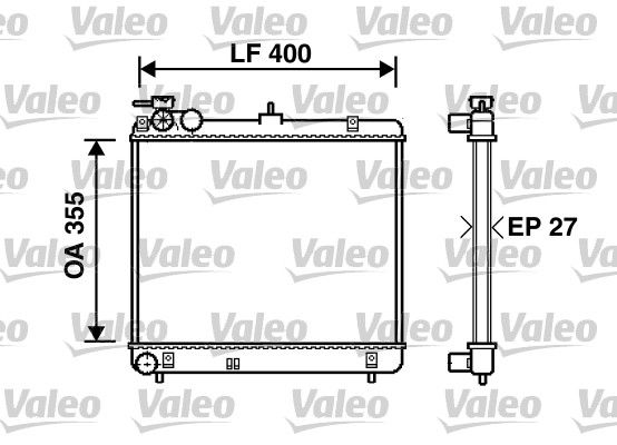 Kühler, Motorkühlung VALEO 734255