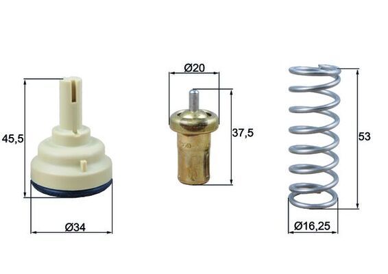 Thermostat, Kühlmittel MAHLE TX181105D