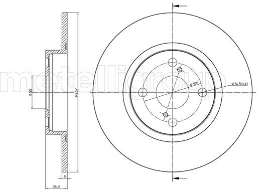 Bremsscheibe METELLI 23-0969C