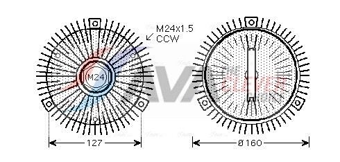 Kupplung, Kühlerlüfter AVA QUALITY COOLING AIC286