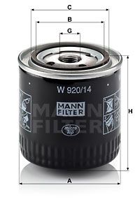 Oljefilter MANN-FILTER W 920/14