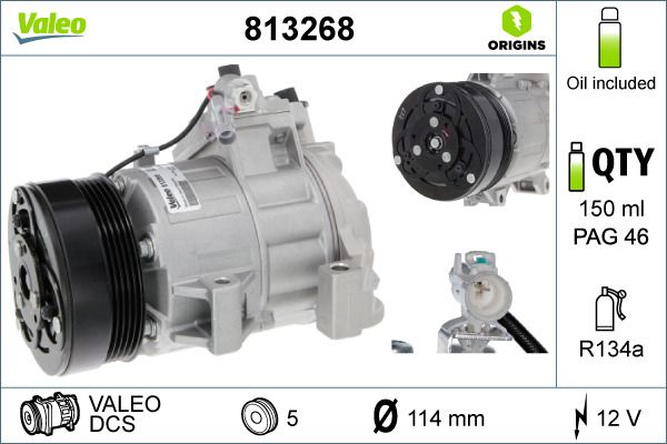 Kompressor, Klimaanlage VALEO 813268
