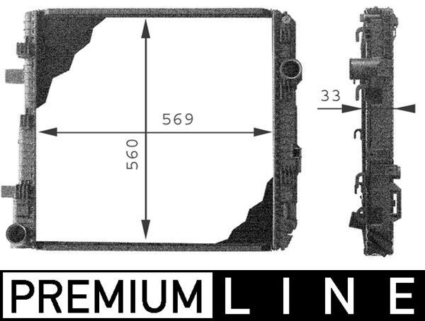 Kühler, Motorkühlung MAHLE CR671000P