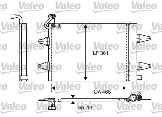 Kondensator, Klimaanlage VALEO 817686