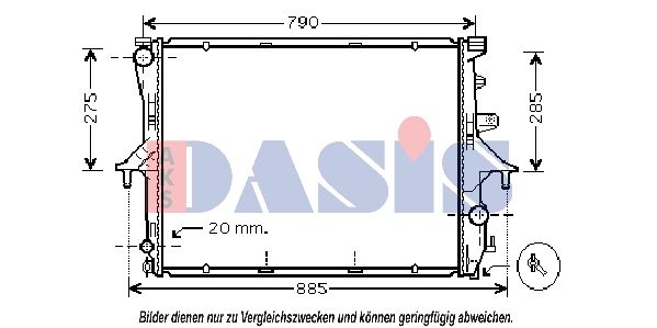 Kühler, Motorkühlung AKS DASIS 044001N
