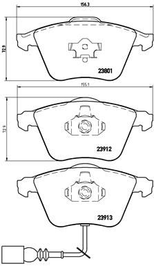 Bremsbelagsatz, Scheibenbremse BREMBO P 85 079