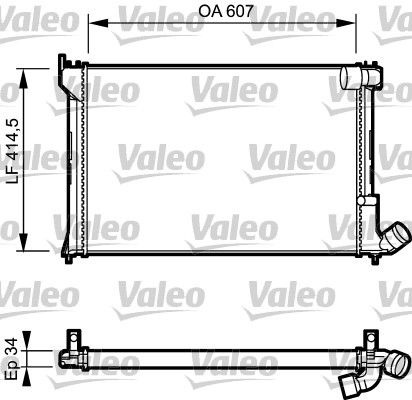Kühler, Motorkühlung VALEO 731297
