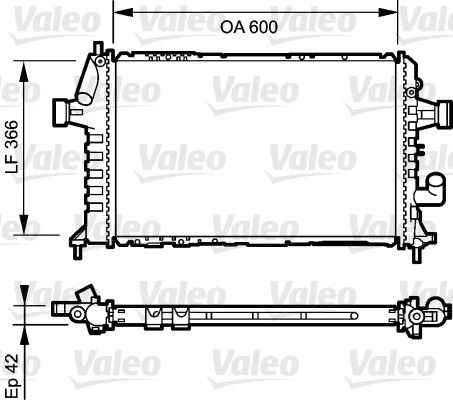 Kühler, Motorkühlung VALEO 734322