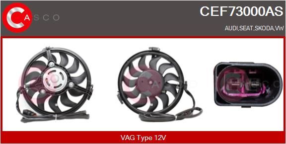 Elektromotor Kühlerlüfter Casco CEF73000AS