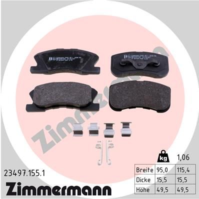 Bremsbelagsatz Bremsbeläge ZIMMERMANN 23497.155.1
