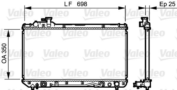 Kühler, Motorkühlung VALEO 734466