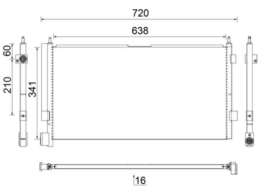 Kondensator, Klimaanlage MAHLE AC855000S