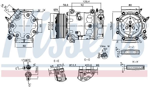 Kompressor, Klimaanlage NISSENS 890780