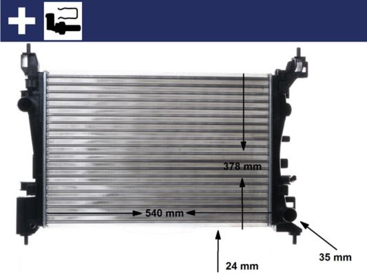 Kühler, Motorkühlung MAHLE CR1182000S
