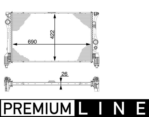Kühler, Motorkühlung MAHLE CR931000P