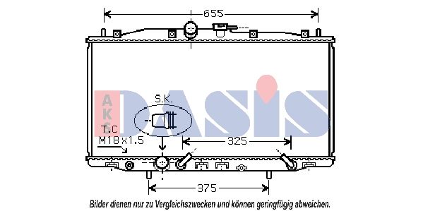 Kühler, Motorkühlung AKS DASIS 100037N