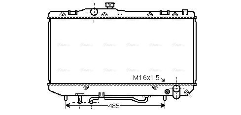 Kühler, Motorkühlung AVA QUALITY COOLING to2143