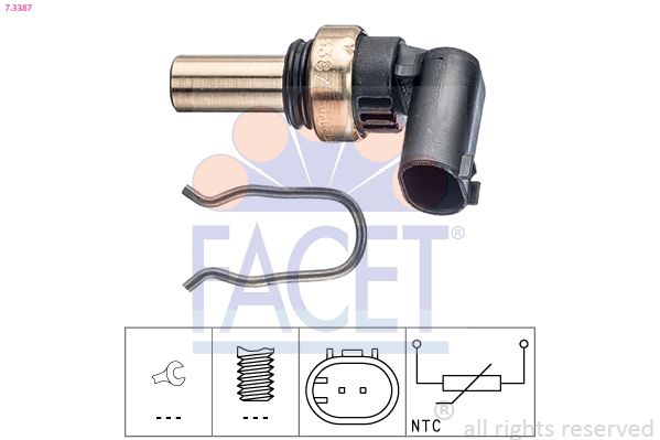 Sensor, Kühlmitteltemperatur FACET 7.3387