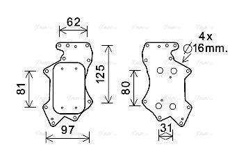 Ölkühler, Motoröl AVA QUALITY COOLING ai3403
