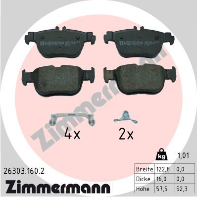 Bremsbelagsatz Bremsbeläge ZIMMERMANN 26303.160.2