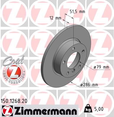 Bremsscheibe ZIMMERMANN 150.1268.20