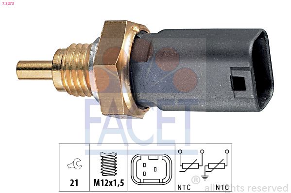 Sensor, Kühlmitteltemperatur FACET 7.3273