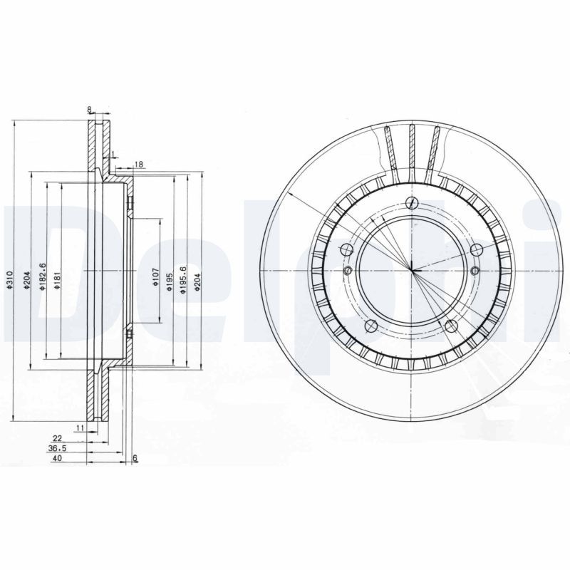 Bremsscheibe DELPHI BG3587