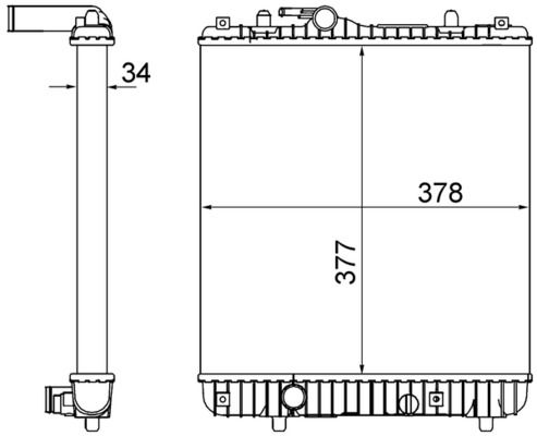 Kühler, Motorkühlung MAHLE CR837001S