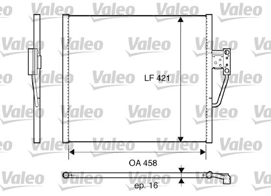 Kondensator, Klimaanlage VALEO 817607